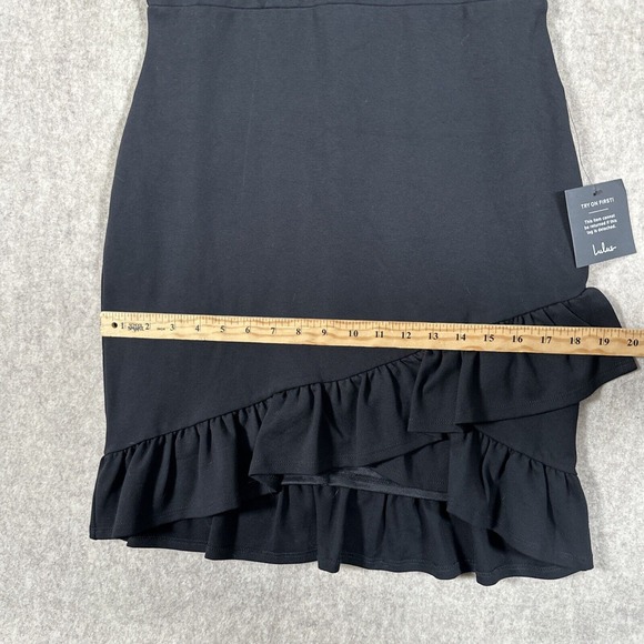 Lulus Dress Womens Large‎ Black Sealed With a Kiss Bodycon Casual Black Dress - Picture 6 of 12